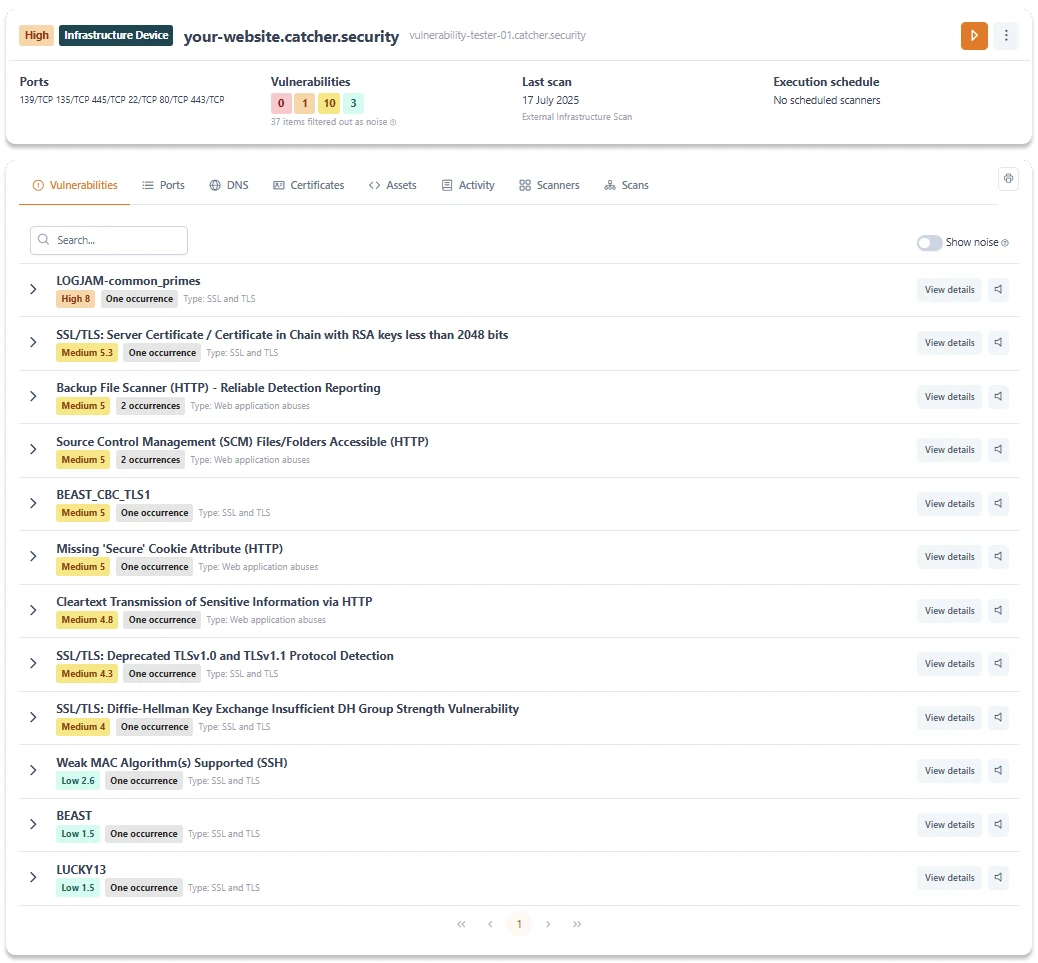 Infrastrucutre scanner details.webp image